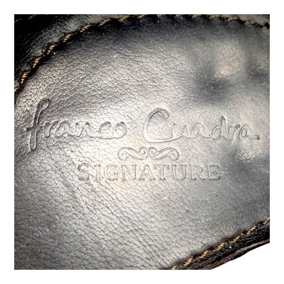 Franco Cuadra Oxford Dress Shoes Black Leather Exotic Lizard Skin Mens US 13.5 main image 5